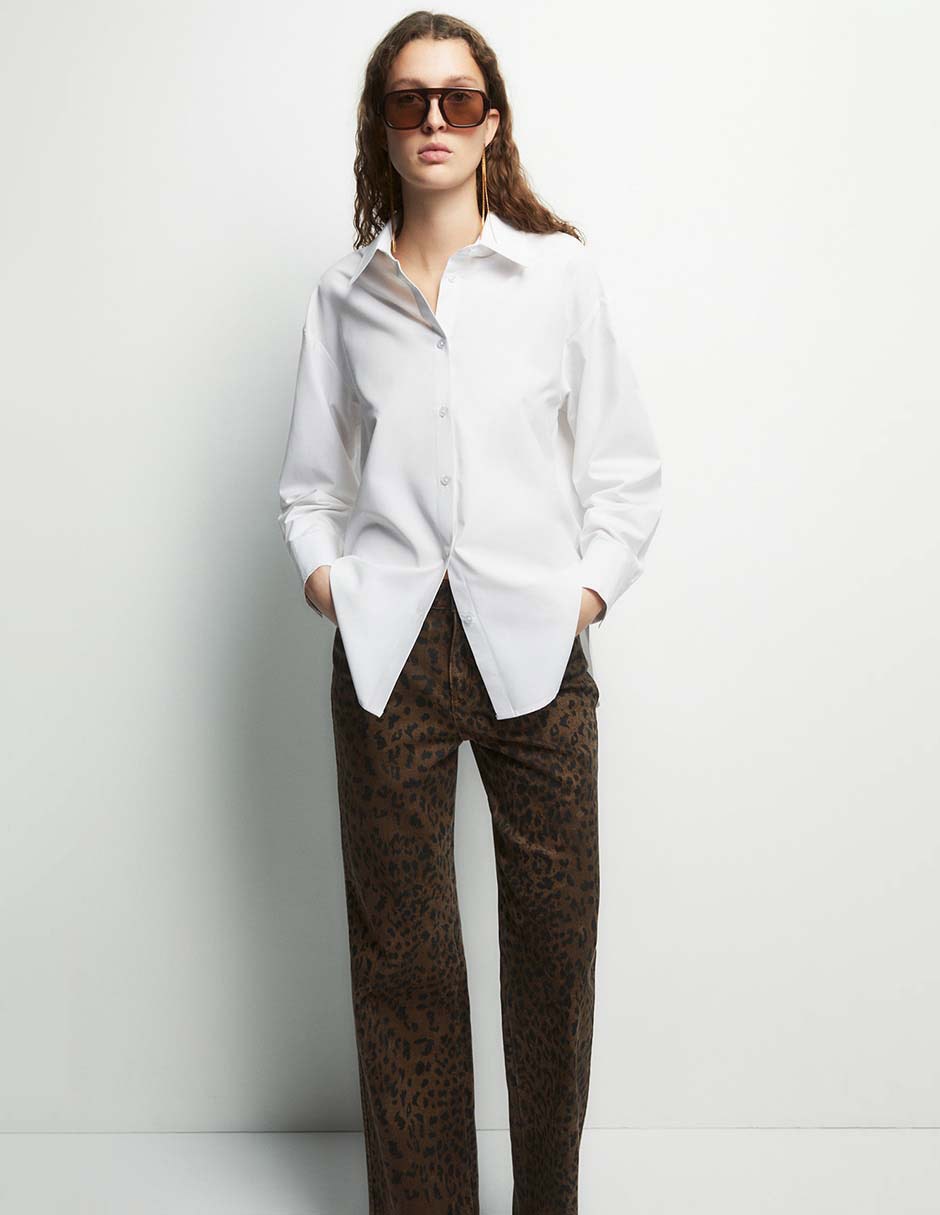 Jeans relajado cintura Sfera para mujer