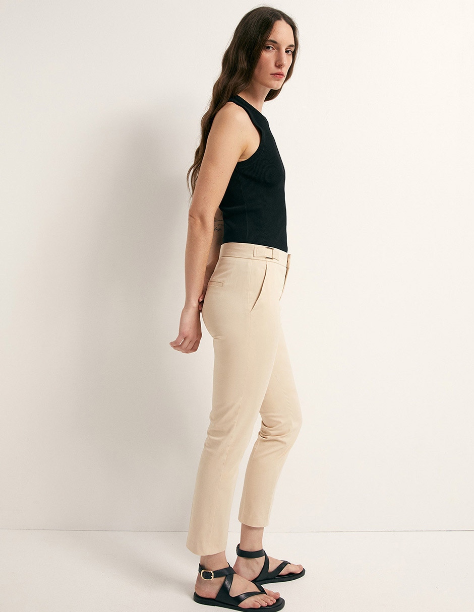 Pantalón capri recto para mujer 4