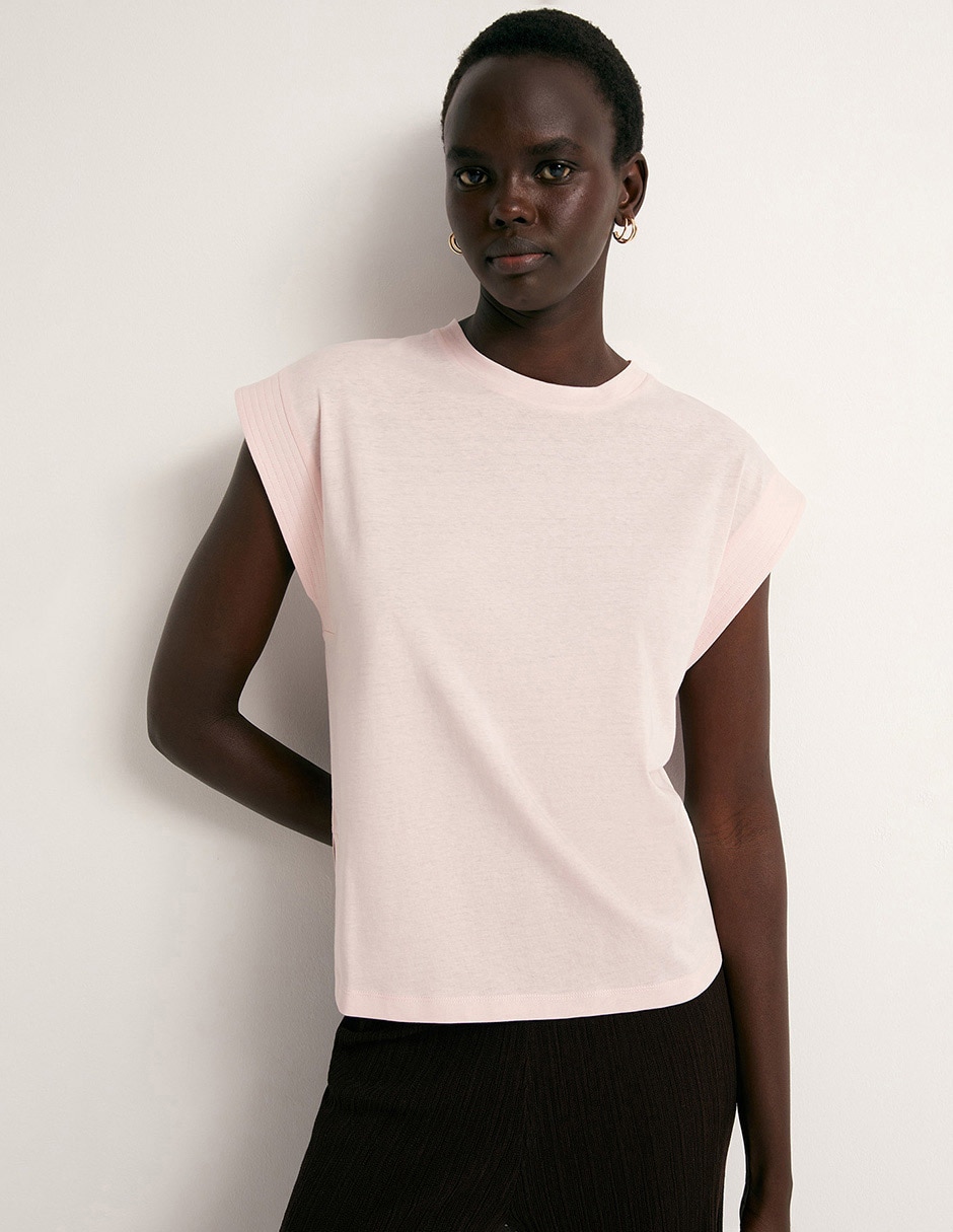 Camiseta Sfera cuello redondo manga corta de algodón