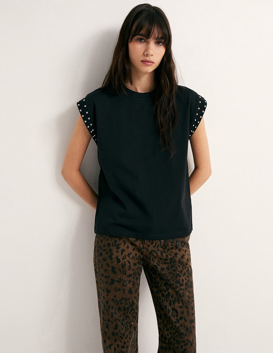 Camiseta Sfera cuello redondo manga corta de algodón