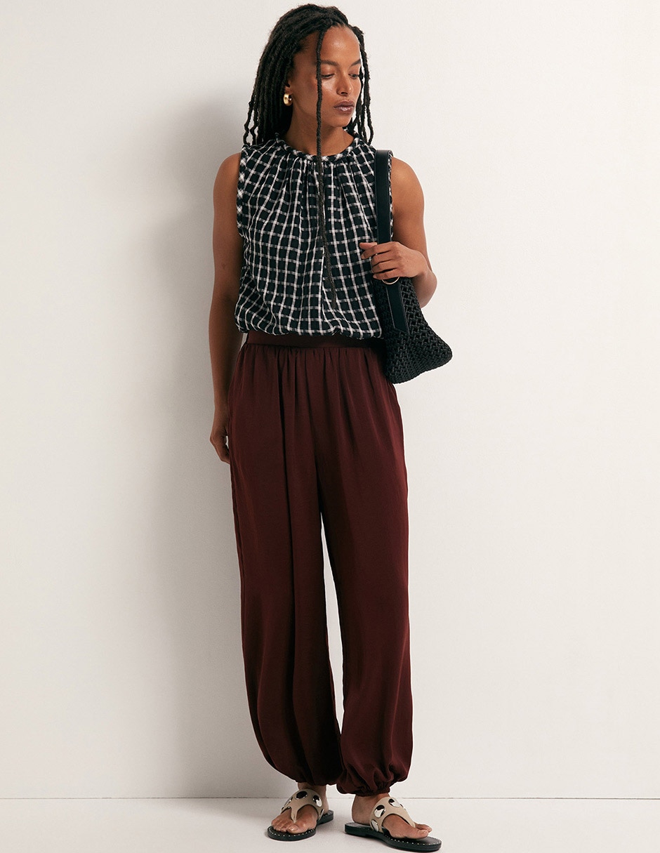 Pantalón relaxed amplio para mujer