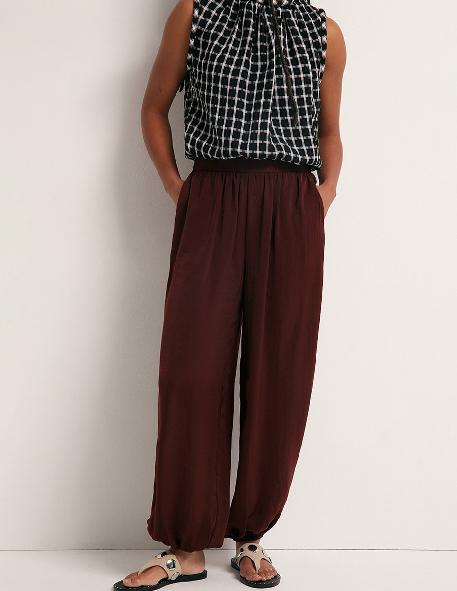 Pantalón relaxed amplio para mujer