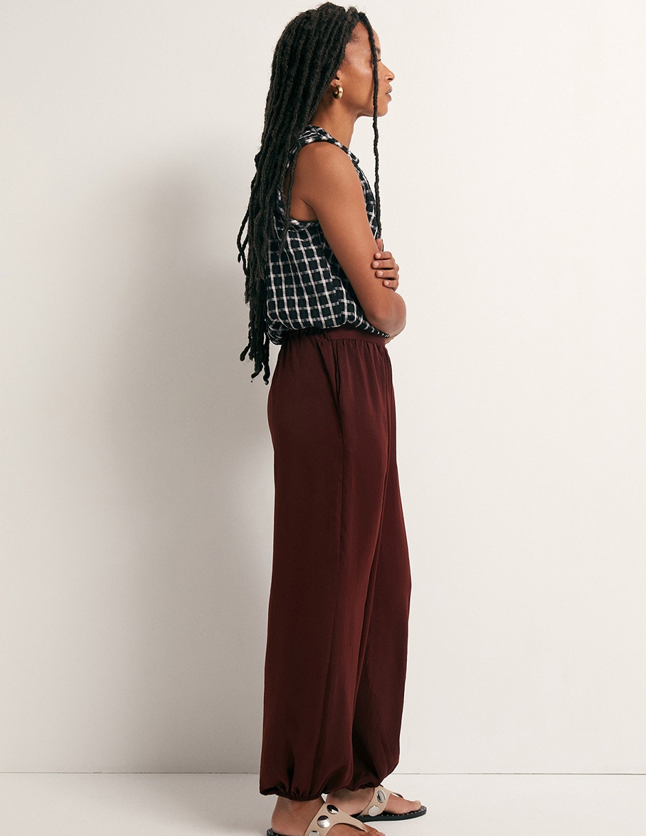 Pantalón relaxed amplio para mujer