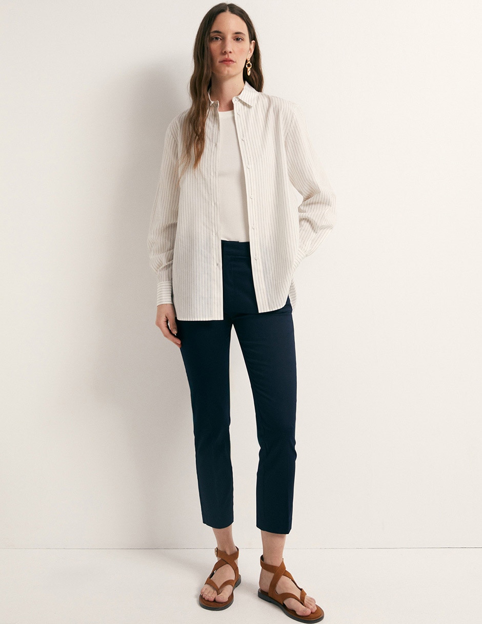 Pantalón de vestir slim para mujer