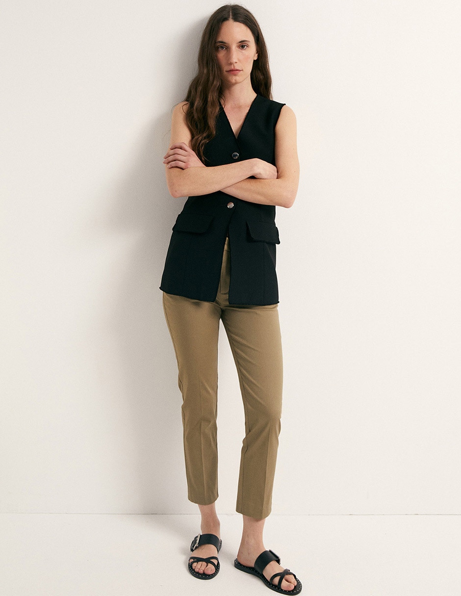 Pantalón de vestir slim para mujer
