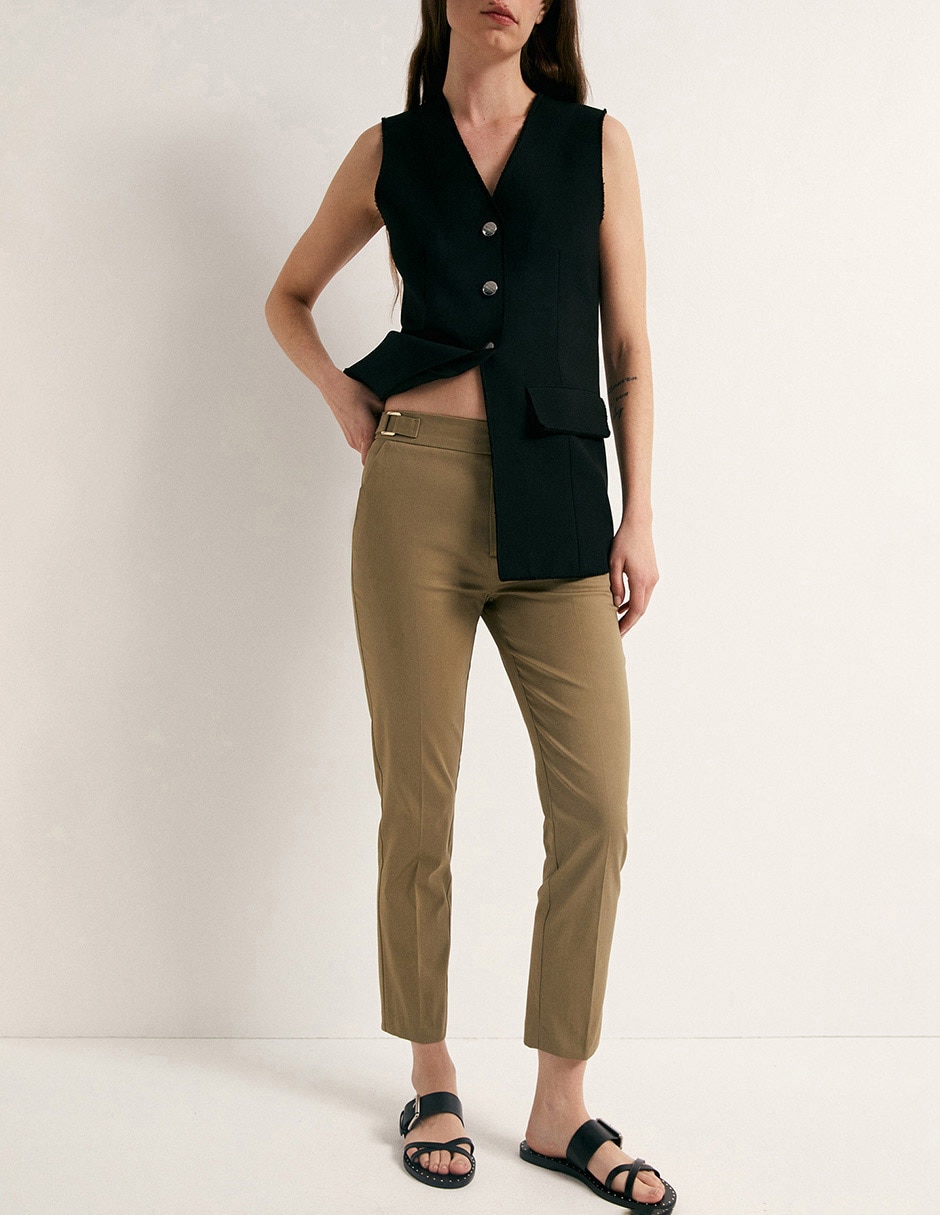 Pantalón de vestir slim para mujer