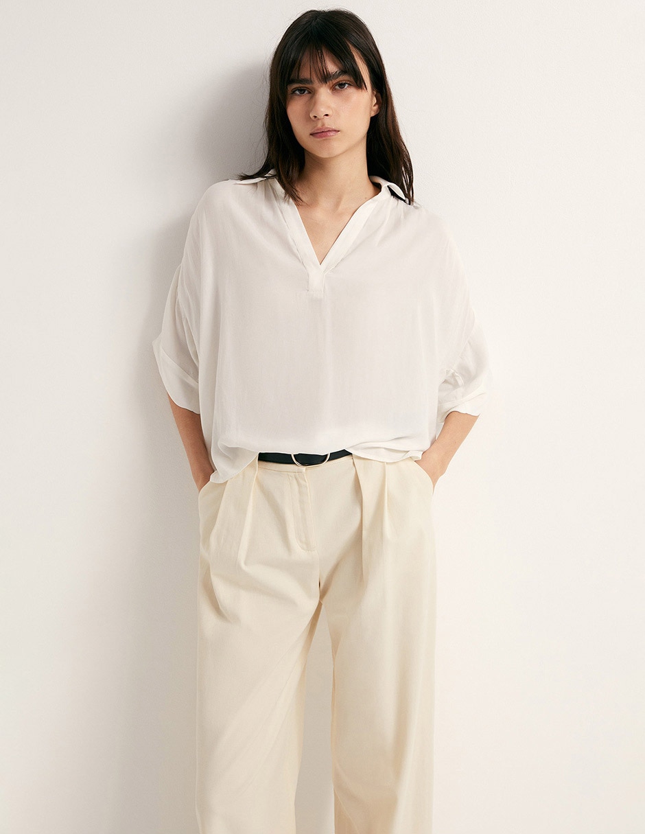 Blusa Sfera manga al codo para mujer