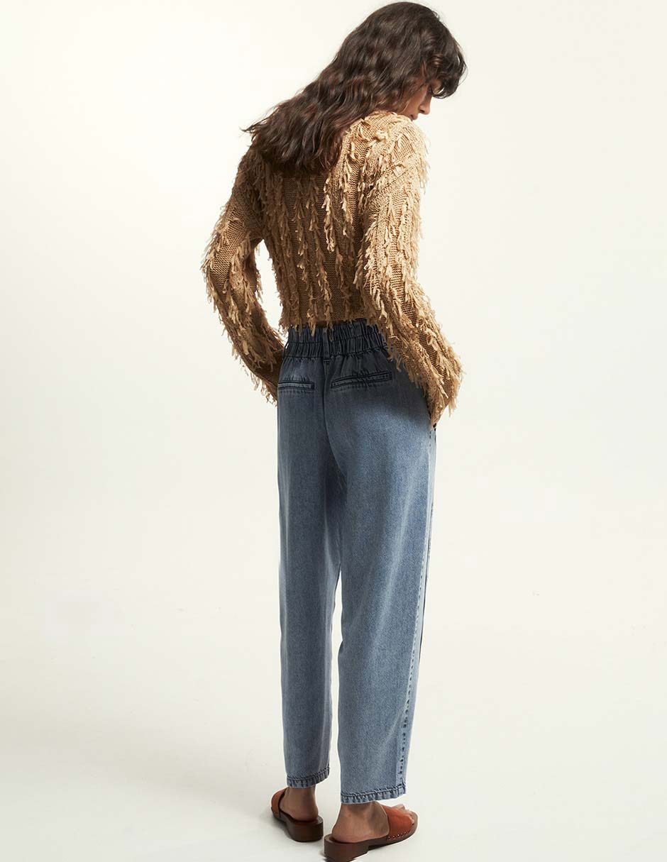 Jeans chino wide leg cintura Sfera