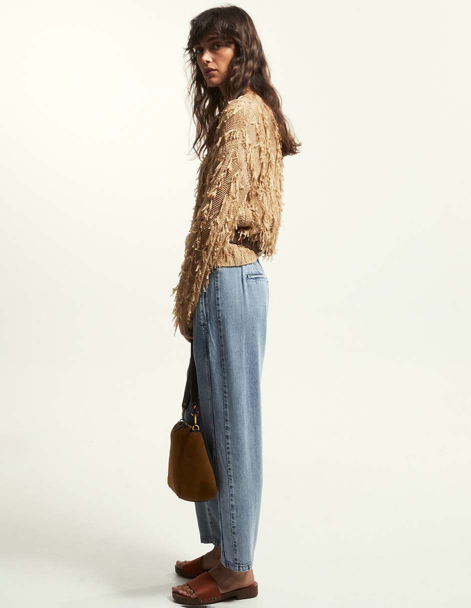 Jeans chino wide leg cintura 3