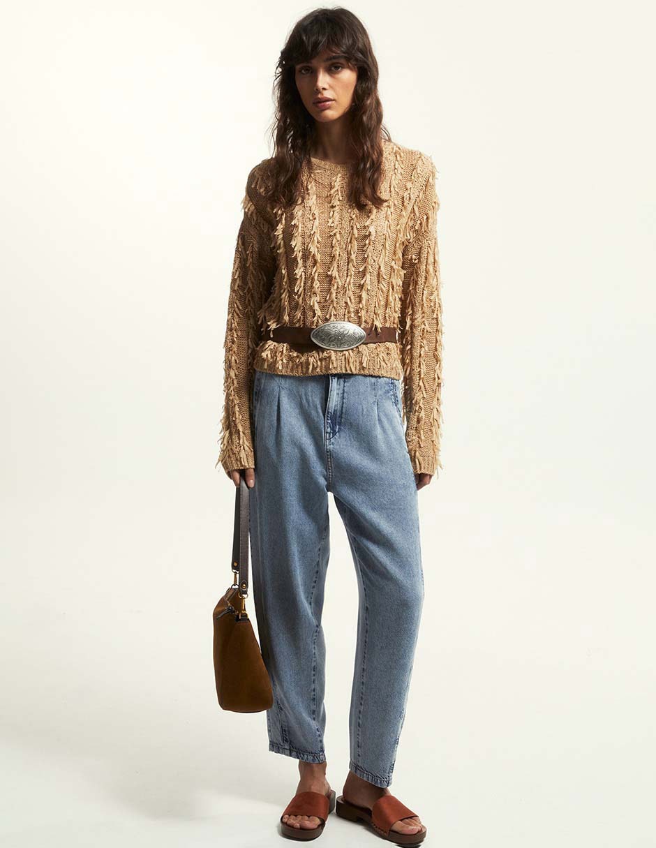 Jeans chino wide leg cintura 5
